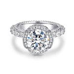 【#05】(Rose Garden)925 Sterling Silver Synthetic Moissanite rings