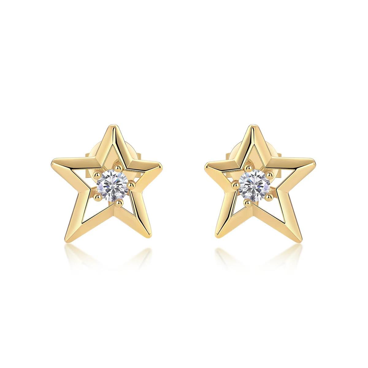 【#42】(Lila)925Sterling Silver Synthetic Moissanite earrings