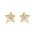 【#42】(Lila)925Sterling Silver Synthetic Moissanite earrings