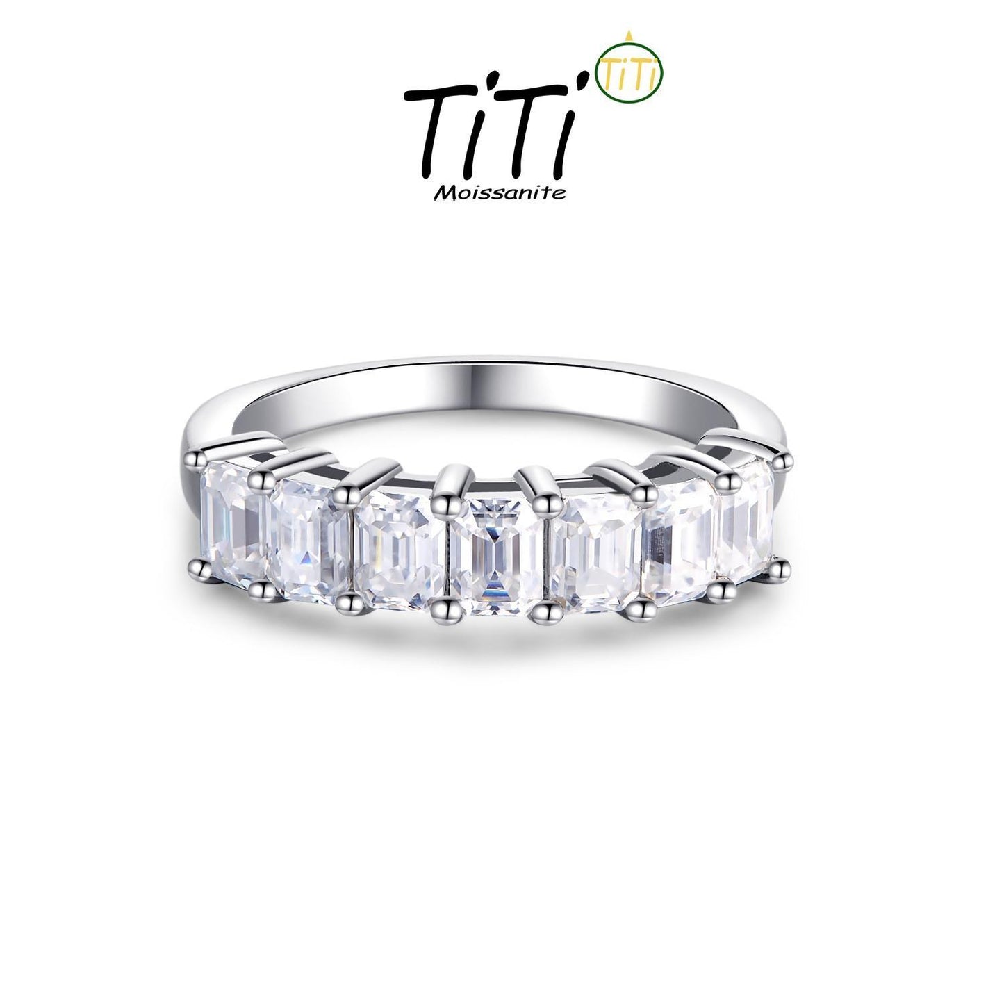 【#28】(Sherry) 925 Sterling Silver Synthetic Moissanite rings