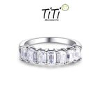 【#28】(Sherry) 925 Sterling Silver Synthetic Moissanite rings