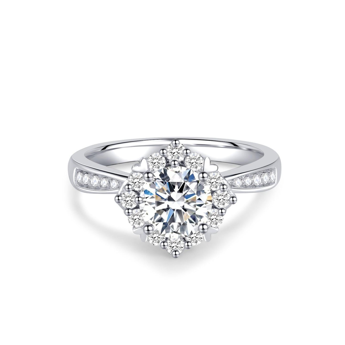 【#04】(Stars)925 Sterling Silver Synthetic Moissanite rings