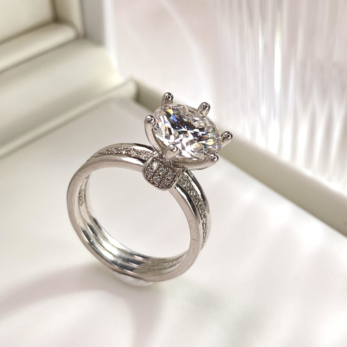 【#10】(Wish)925 Sterling Silver Moissanite rings