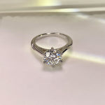 【#11】(LiLY)925 Sterling Silver Moissanite rings