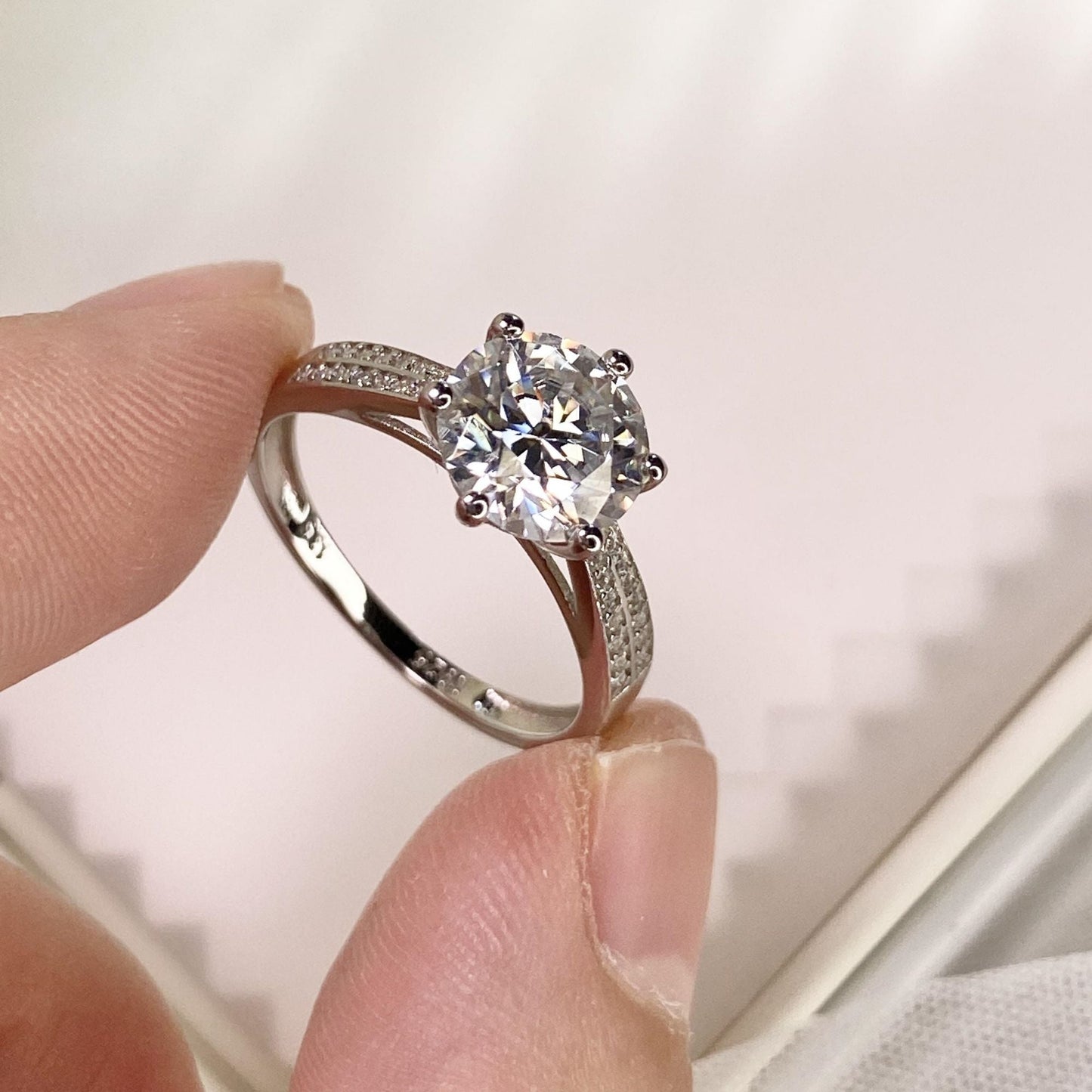 【#14】(Queen)925 Sterling Silver Moissanite rings
