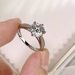 【#14】(Queen)925 Sterling Silver Moissanite rings