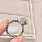 【#05】(Rose Garden)925 Sterling Silver Synthetic Moissanite rings