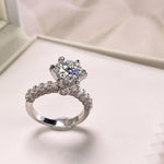 【#17】(Moonlight)925 Sterling Silver Synthetic Moissanite rings