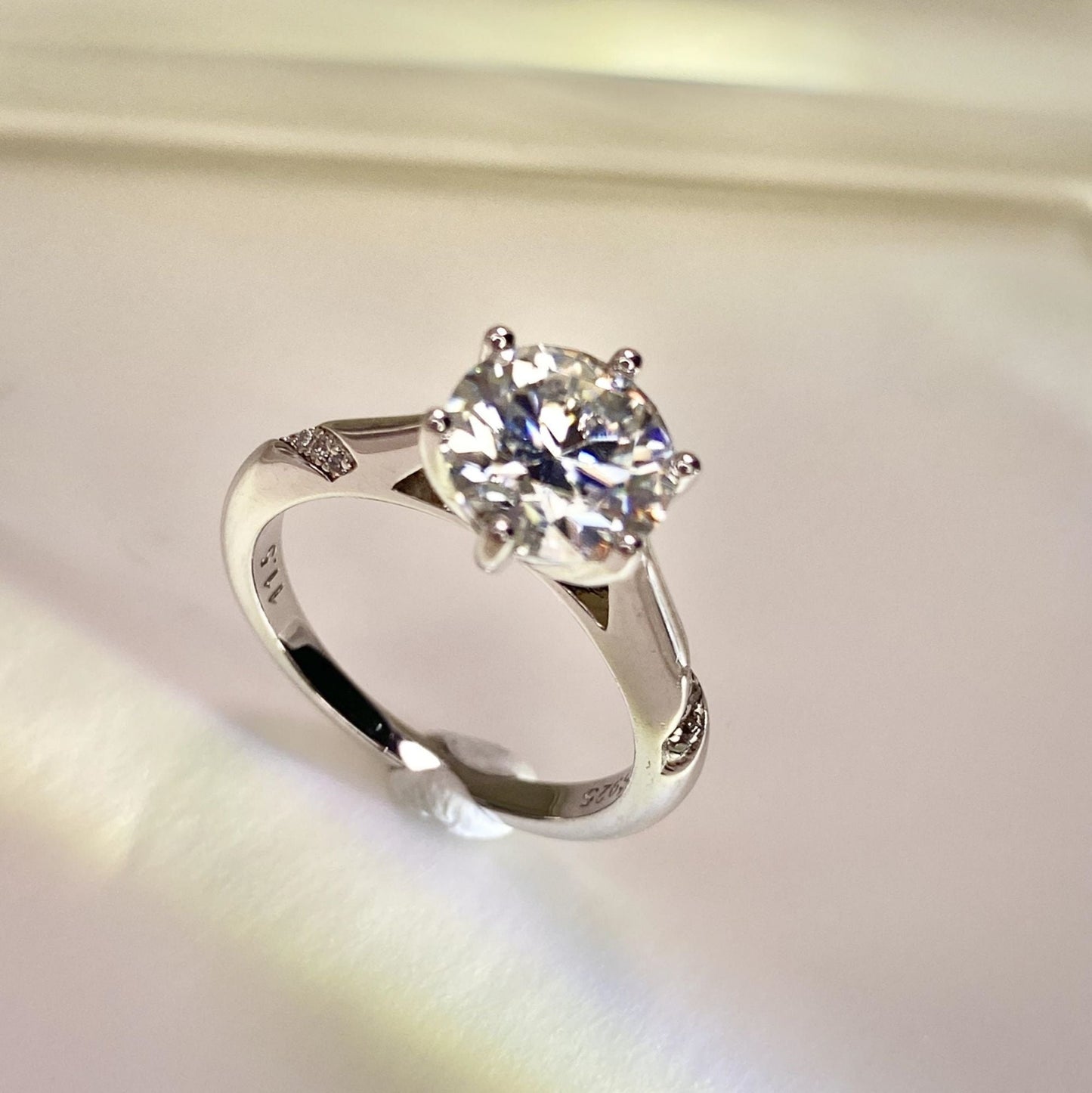【#11】(LiLY)925 Sterling Silver Moissanite rings