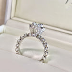 【#05】(Rose Garden)925 Sterling Silver Synthetic Moissanite rings