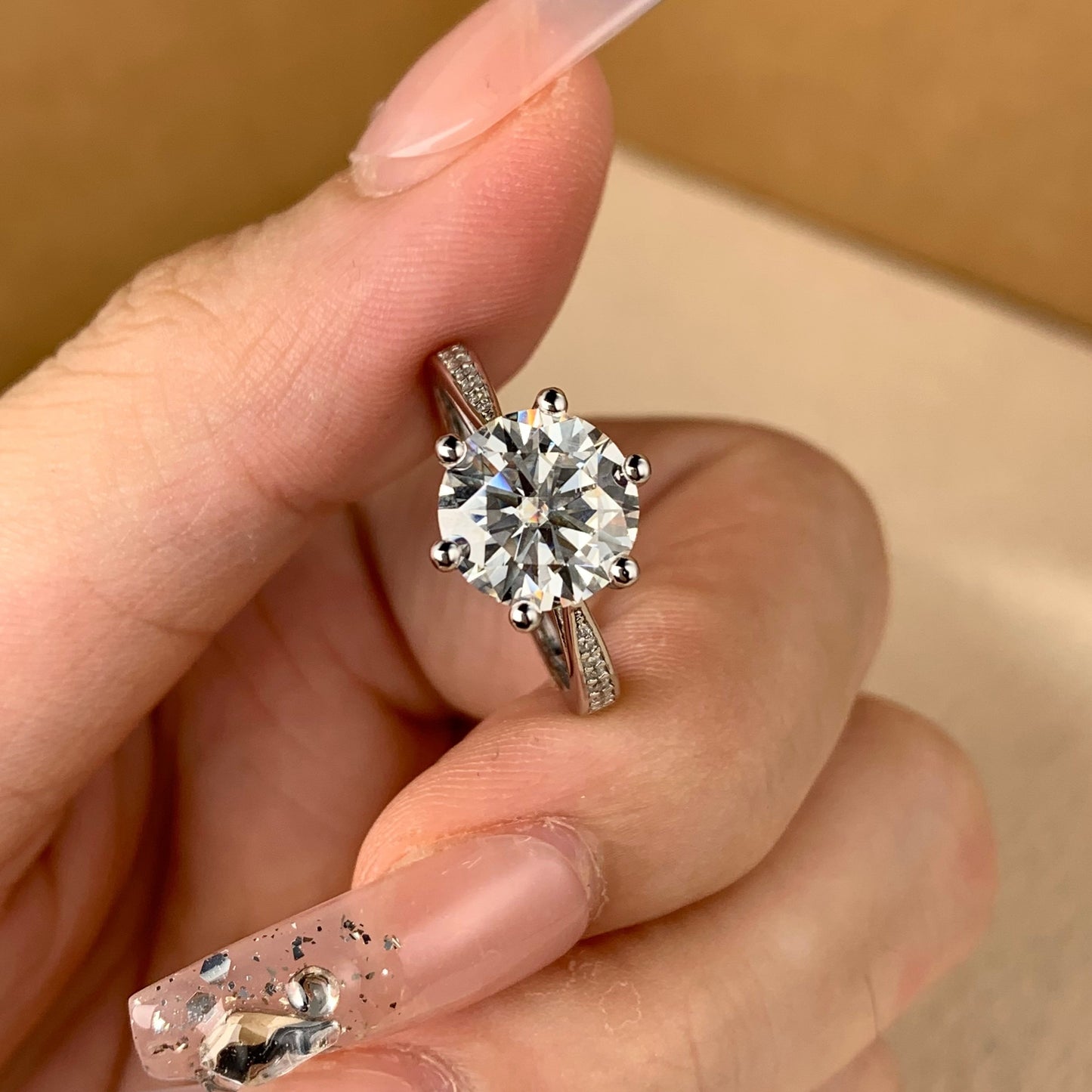 【#26】(COCO)925 Sterling Silver Moissanite rings