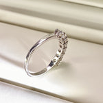 【#02】(7 Princess)925 Sterling Silver Synthetic Moissanite rings