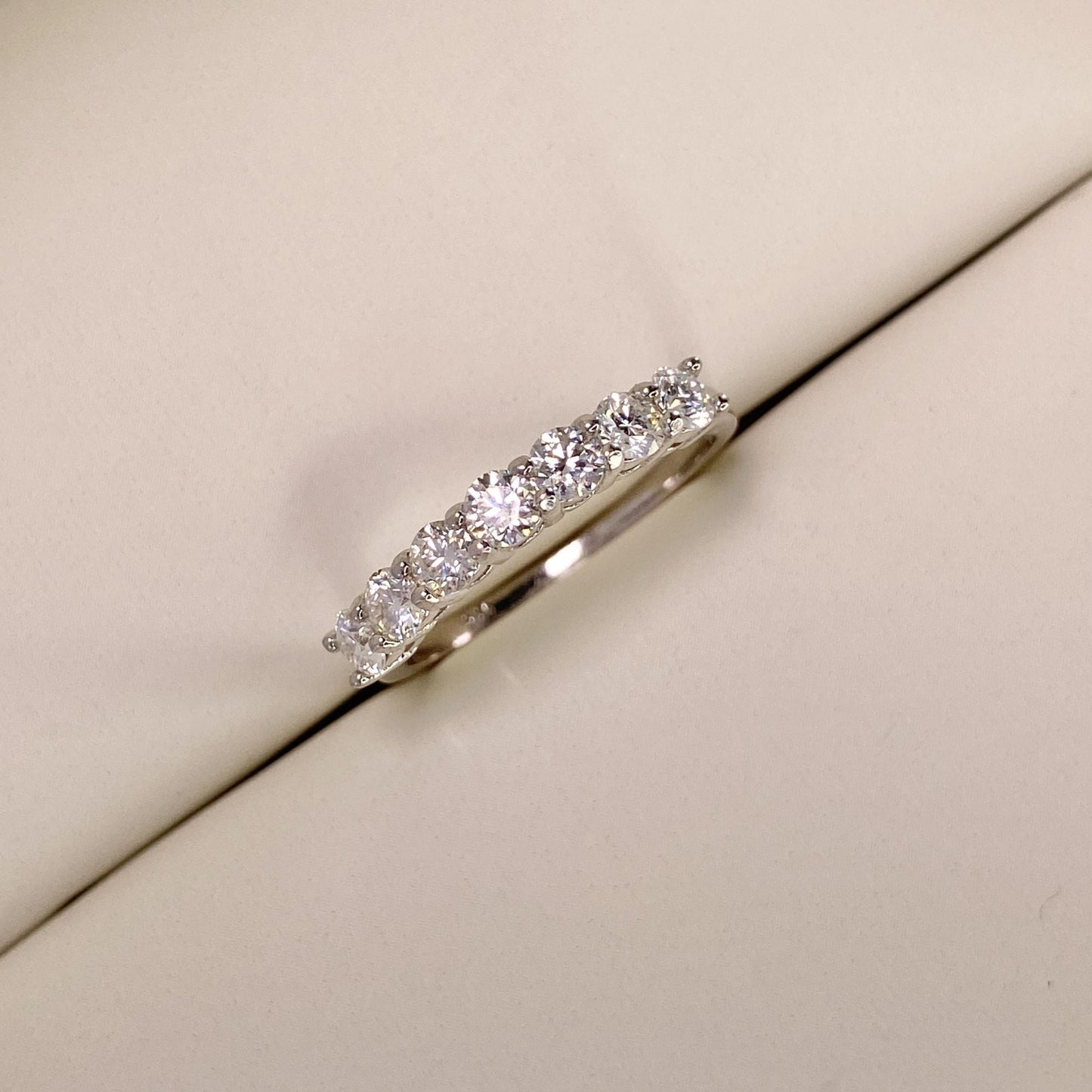【#02】(7 Princess)925 Sterling Silver Synthetic Moissanite rings