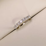 【#02】(7 Princess)925 Sterling Silver Synthetic Moissanite rings