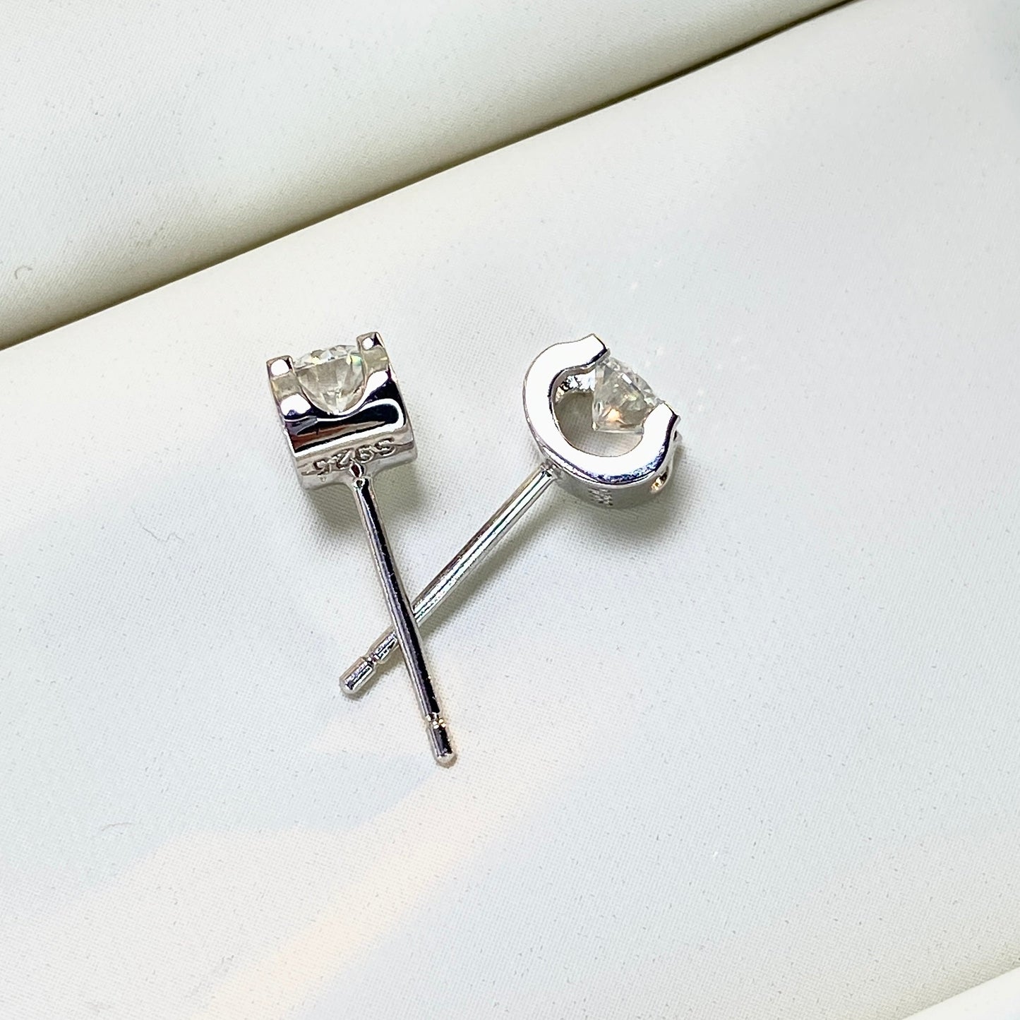 【#27】(Vien earrings)925 Sterling Silver Moissanite rings