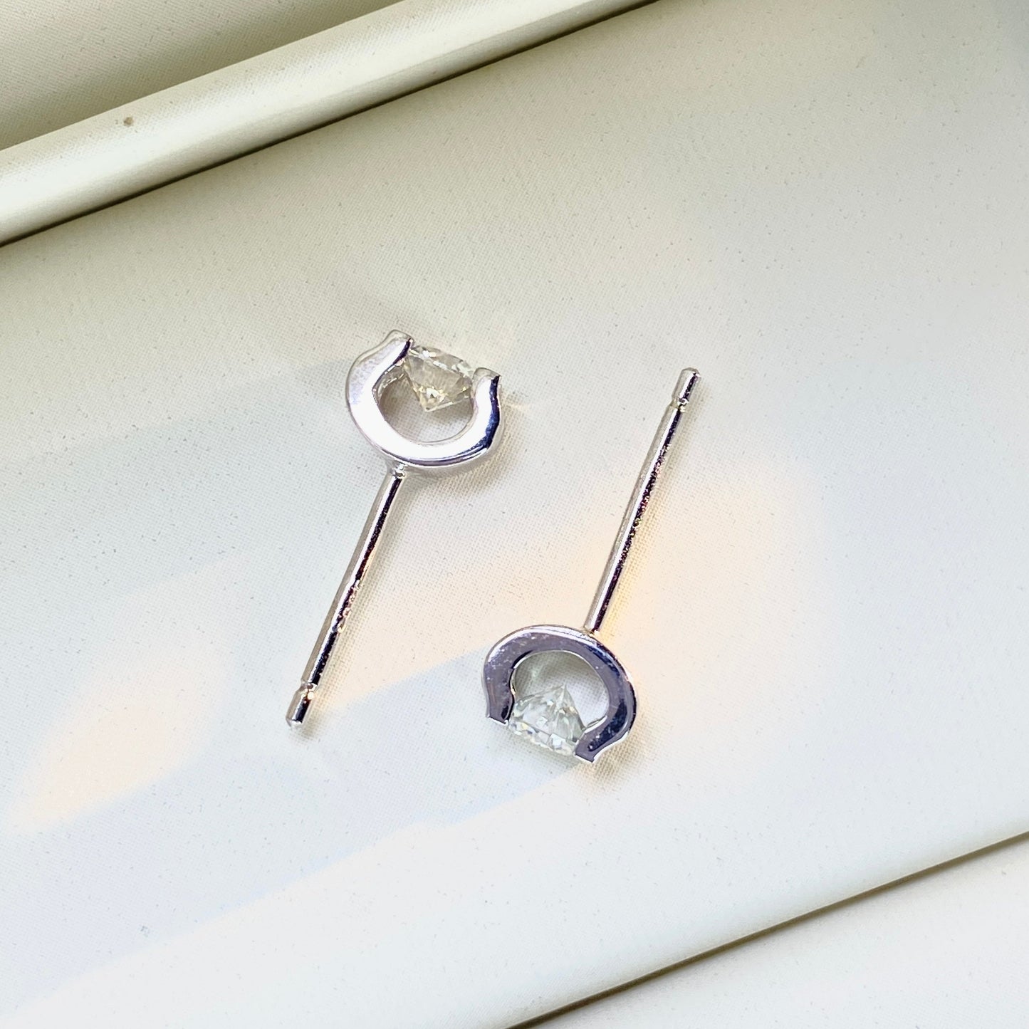 【#27】(Vien earrings)925 Sterling Silver Moissanite rings