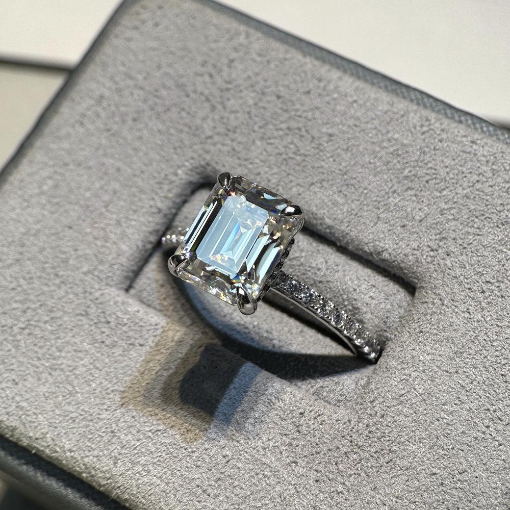【#A556】(Elma) 925 Sterling Silver Synthetic Moissanite rings