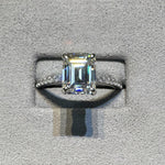【#A556】(Elma) 925 Sterling Silver Synthetic Moissanite rings