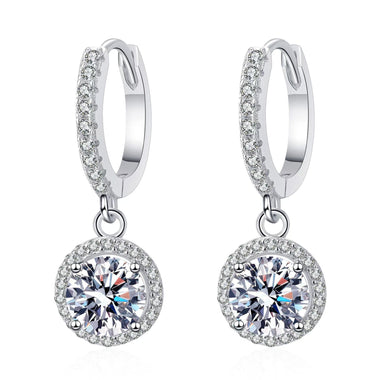 【#46】(Maisie)925Sterling Silver Synthetic Moissanite earrings