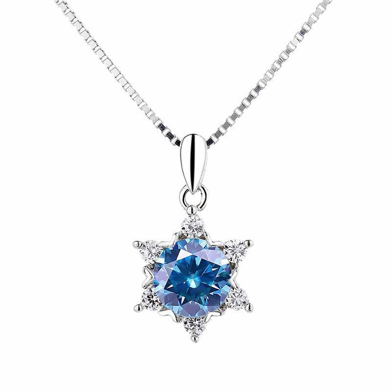 【#A537】(Carrier)925 Sterling Silver Synthetic Moissanite Necklace