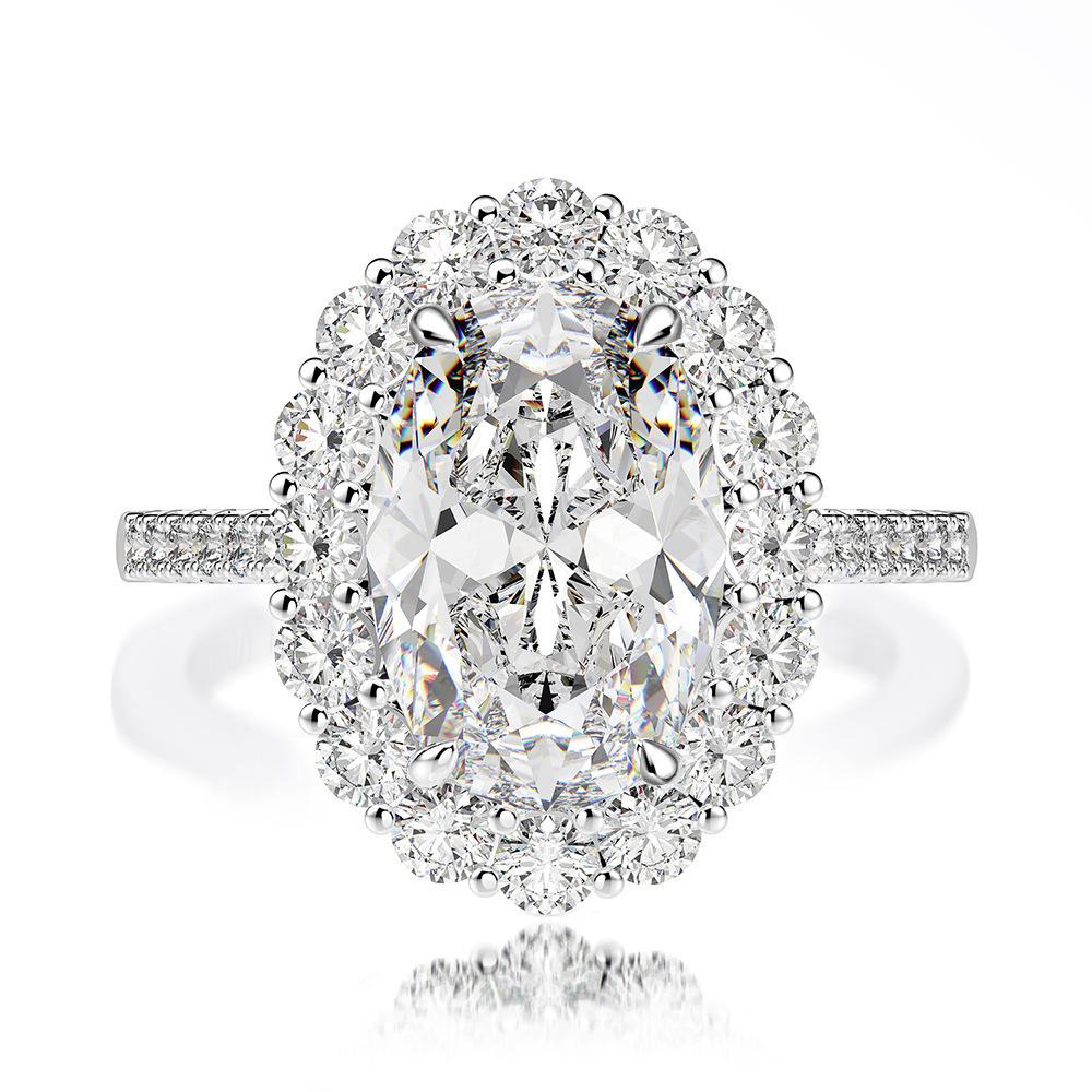 【#A553】(Winnie)925 Sterling Silver Synthetic Moissanite Rings