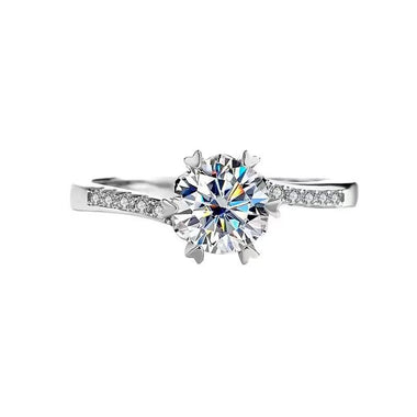 【#149】(Addy)925 Sterling Silver Synthetic Moissanite Rings