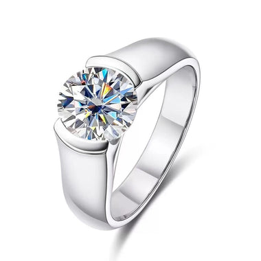 【#150】(Annette)925 Sterling Silver Synthetic Moissanite Rings