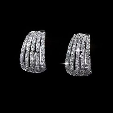 【#151】(April)925 Sterling Silver Synthetic Moissanite Earrings