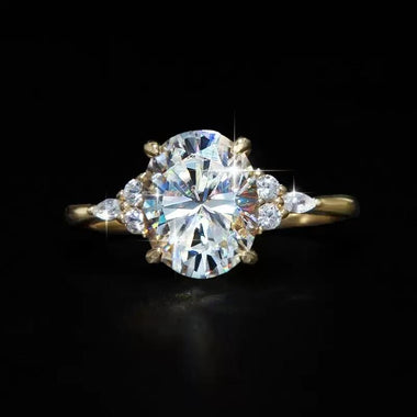 【#152】(Agnes)925 Sterling Silver Synthetic Moissanite Rings