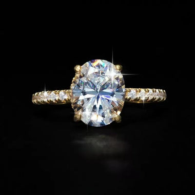【#153】(Ann)925 Sterling Silver Synthetic Moissanite Rings