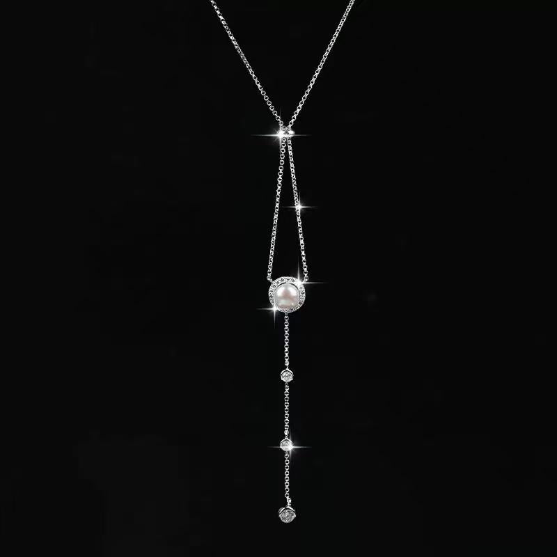 【#160】(Violet)925 Sterling Silver Synthetic Moissanite Necklace