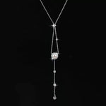 【#160】(Violet)925 Sterling Silver Synthetic Moissanite Necklace
