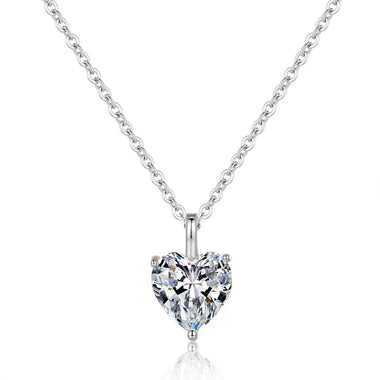【#162】(Luna)925 Sterling Silver Synthetic Moissanite Necklace