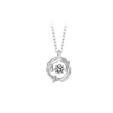 【#164】(Kaitlyn )925 Sterling Silver Synthetic Moissanite Necklace