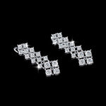 【#172】(Chloe)925 Sterling Silver Synthetic Moissanite Earrings