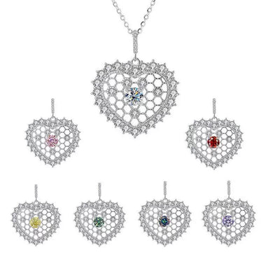 【#173】(Carol)925 Sterling Silver Synthetic Moissanite Necklace