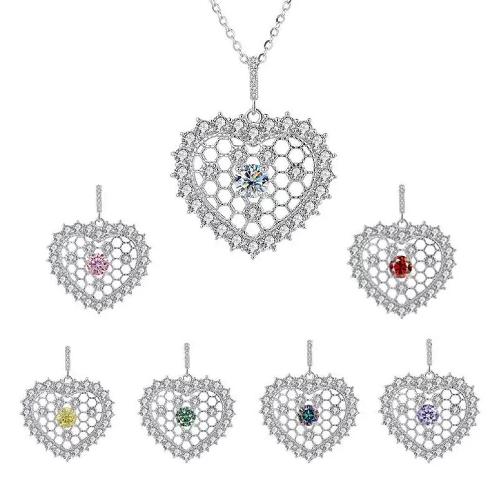 【#173】(Carol)925 Sterling Silver Synthetic Moissanite Necklace