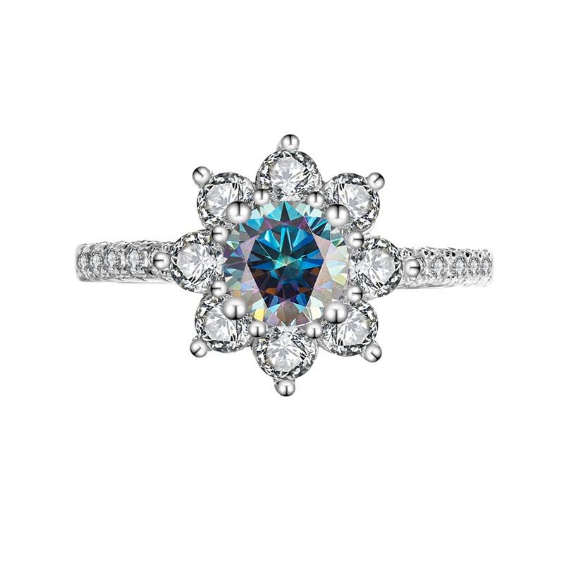 【#174】(Christie)925 Sterling Silver Synthetic Moissanit Ring