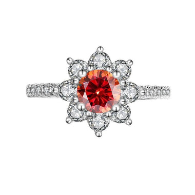 【#174】(Christie)925 Sterling Silver Synthetic Moissanit Ring