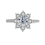 【#174】(Christie)925 Sterling Silver Synthetic Moissanit Ring