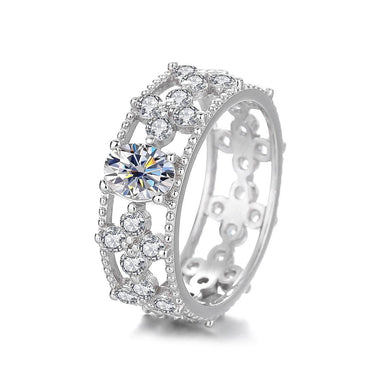【#175】(Caroline)925 Sterling Silver Synthetic Moissanit Ring