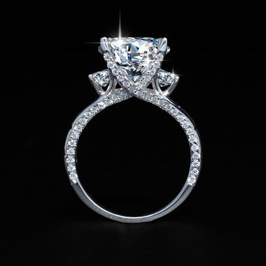 【#176】(Cecilia)925 Sterling Silver Synthetic Moissanit Ring