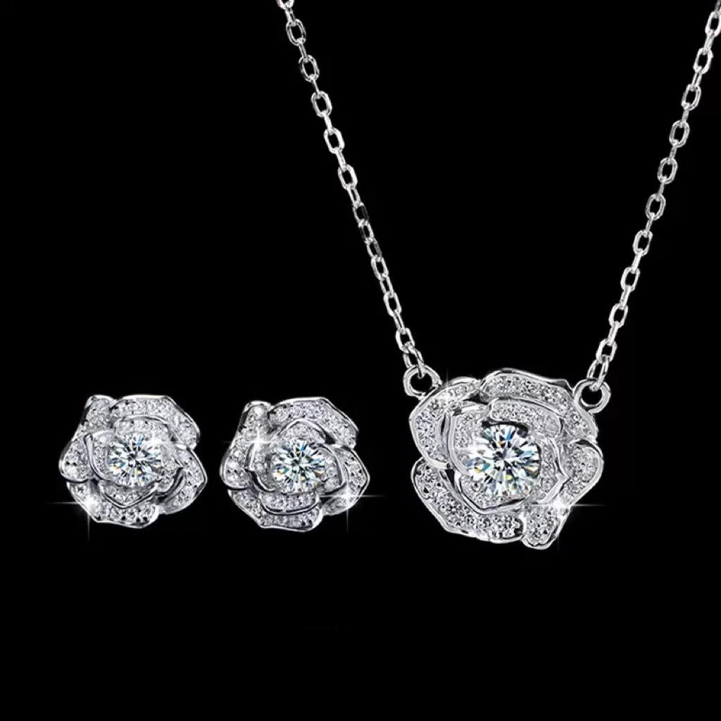 【#177】(Courtney)925 Sterling Silver Synthetic Moissanit Earrings