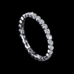 【#178】(Christine)925 Sterling Silver Synthetic Moissanit Ring