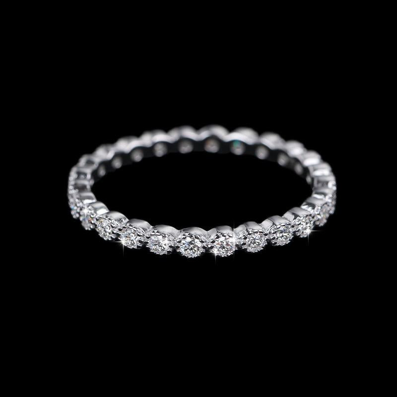 【#178】(Christine)925 Sterling Silver Synthetic Moissanit Ring