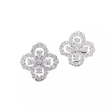 【#184】(Colleen) 925 Sterling Silver Synthetic Moissanite Earrings