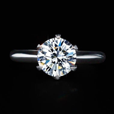 【#185】(Connie) 925 sterling Silver Synthetic Moissanite Ring