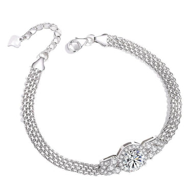 【#186】(Clara) 925 Sterling Silver Synthetic Moissanite Bracelet