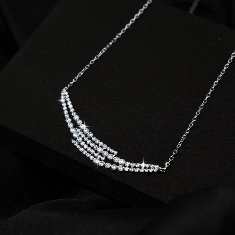 【#188】(Carla)925 Sterling silver Synthetic Moissanite Necklace