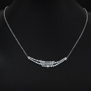 【#188】(Carla)925 Sterling silver Synthetic Moissanite Necklace